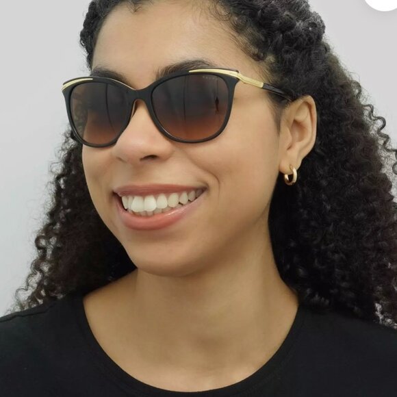 Ralph Lauren sunglasses 5203 1090T5 Black Plastic Sunglasses Brown Gradient - Picture 16 of 16